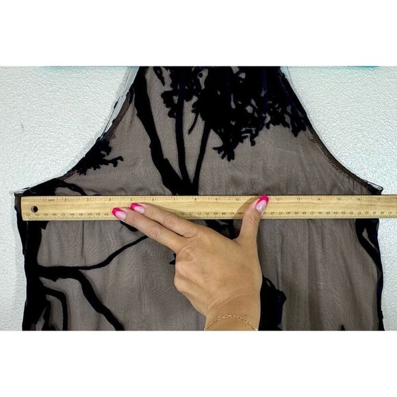 Revolve The LDRS High Neck Nude Lined Branch Mock Neck Mini Dress Women's Small - Picture 8 of 9